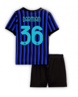 Billige Fotballdrakt Inter Milan Matteo Darmian #36 Replika Hjemmedraktsett Barn 2025-26 Kortermet (med bukser)